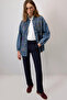Embroidered Judges Collar Denim Jacket - 2