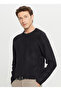 Crew Neck Standard Black Men's Sweater Ace049261479_Syh