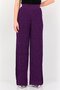 Women Regular Fit Textured Wide Legs Pants, Purple
