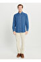 Comfort Fit Classic Collar Navy Blue Men's Shirt Ace020261471_Lac - 2