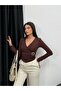 Women's Buckled Double-Breasted V-Neck Long Sleeve Blouse Zyn-58822 - 2