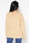 Women Crew Neck Knitted Sweater, Light Tan - 3