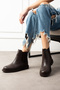 Brown Women's Side Elastic Boots K66 - 3