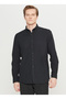 Slim Fit Button Collar Black Men's Shirt Ace020261519_Syh - 3