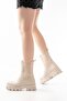 Fz-299 Beige High-Top Elastic Daily Women's Boots - 2