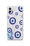 Samsung Galaxy A04 Compatible Night Evil Eye Pattern Transparent Phone Case