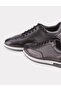 Men's Genuine Leather Rubber Sole Black Lace-Up Casual Shoes - 4