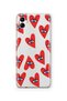 Samsung Galaxy A04 Compatible Transparent Phone Case with Eye Heart Pattern