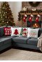 New Year Christmas Themed 4-Piece Throw Pillow Cover Set 1042 - 3