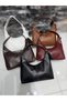 Women's New Soft Leather Mini Wallet Detailed Simple and Stylish Shoulder Bag - 2