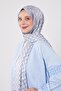 شال ذو نمط سلسلة مربعة باللون الأزرق السماوي - 2