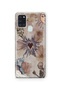 Samsung Galaxy A21S Compatible Heart and Butterfly Collage Pattern Transparent Phone Case