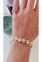 White & Gold Spiral Technical Handmade Design Bracelet - Stylish & Elegant Women's Accessory - 4