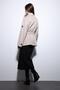 Beige Mock Neck Double-Breasted Women's Coat - 7