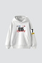 Lucky Seven Printed Oversized Unisex White Hoodie - 2