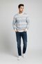 Men's Crew Neck Patterned Sweater |   70% Cotton - 2