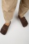 Madora Women's Genuine Leather Tasseled Sabo Brown Slippers - 7