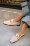 Aloha Beige Suede Women's Loafer with Gold Detail - 3