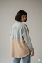 The Harmony between the Semi-Distressed Denim Detailed Shirt in Beige and Blue. - 2