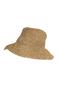 Sandstone toned woven raffia hat - 2