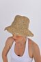 Sandstone toned woven raffia hat