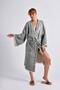 Gray Crescent Eye Kimono - 5
