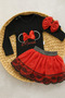 Baby Girl Minnie Embroidered Bodysuit with Tulle Skirt Tutu Set