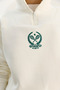 Women's White High Collar Half Zipper Fleece Lined Crop Sweatshirt 1808 60283713 - 6