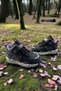 Girl's Winter Non-Slip Sole Velcro Children's Boots - Black Purple - 2