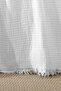 100% Cotton White Muslin Tasseled Pike – Oversized Size (230X250 cm) - 2