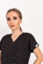 Unisex Black Anchor Pattern Doctor Nurse Hospital Chef Scrubs Uniform Set - 3
