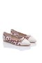 Printed Women's Ballerinas with Bow Detail - 3