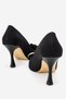 Women's Stone Bow Tie Heeled Shoes Black Zra - 4