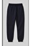 3-Piece Unisex Sweatpants 3-Thread Fleece-Lined Comfortable Elastic Leg Winter (Navy Blue, Black, Grey) - 3