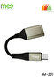 كابل iMSE IM-231 USB OTG - تصميم غلاف من الألومنيوم، بطول 0.12 متر، نقل بيانات عالي السرعة