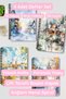 Vintage Autumn City Themed Design Wire Spiral A5 Lined 4-Piece Souvenir, Memory, School Notebook Set - 7