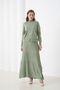 Women's Pleated Skirt Sweater V Design Suitable for Hijab Knitted Sweater Skirt Set - 7