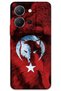 Vivo Y36 Compatible Turkish Flag Patterned Phone Case + Screen Protector - 5856