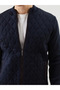 Standard Pattern Stand Collar Men's Knitwear Cardigan - 2