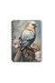 Vintage Bird Themed No:2 Design Wirebound A5 Lined 4-Piece Souvenir, Memory, School Notebook Set - 4