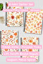 Autumn Leaves Design Wire Spiral A5 Unlined 4-Piece Souvenir, Memory, School Notebook Set - 7