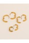 3 Pairs 3 Sizes Thick Hoop Steel Earrings - 6