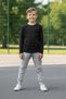 Boy's Printed Crew Neck Long Sleeve T-Shirt & Elasticated Leg Sports Bottom Set - 2
