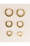 3 Pairs 3 Sizes Thick Hoop Steel Earrings - 7