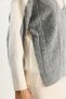 Women's Cream Gray Color Blocked Oversize Knitwear Sweater Tk251078 60283721 - 4