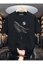 qubo Unisex Oversized Printed Cotton Crew Neck Short Sleeve T-shirt