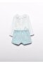 Mayoral Abel&Lula Baby Girl Skirt Set Blue - 2