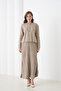 Women's Pleated Skirt Sweater Buttoned Suitable for Hijab Knitted Sweater Skirt Jacket Set - 3