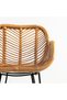 Throne Rattan Bar Chair Set of 2 | Counter Height Woven Bar Stools with Metal Legs | Modern Indoor & Outdoor Seating | 102 x 62 x 53 CM - 3