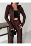 Shawl Collar Hooded Zippered Finger-Looped Top Elasticized Sized Pocketed Trousers Tassel Suit - 2